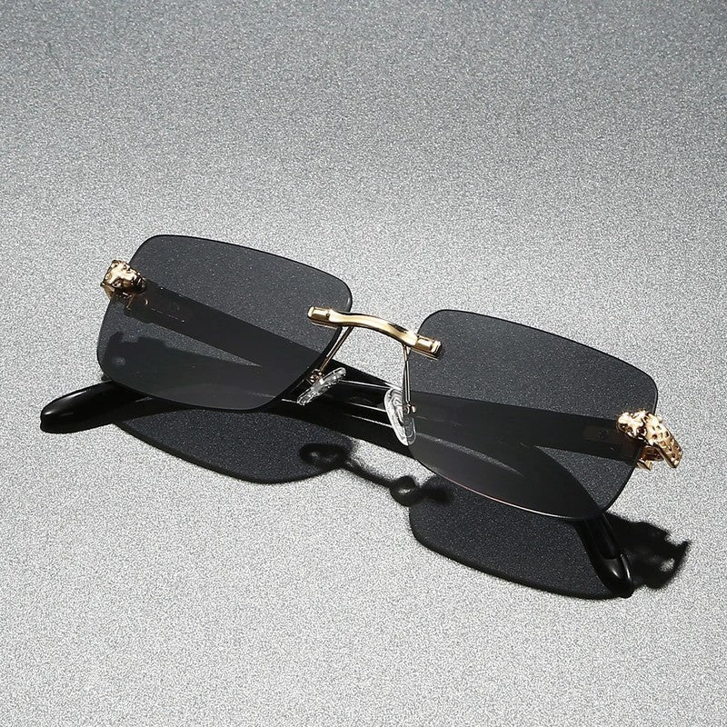 Dorell Rimless Gradient Square Sunglasses