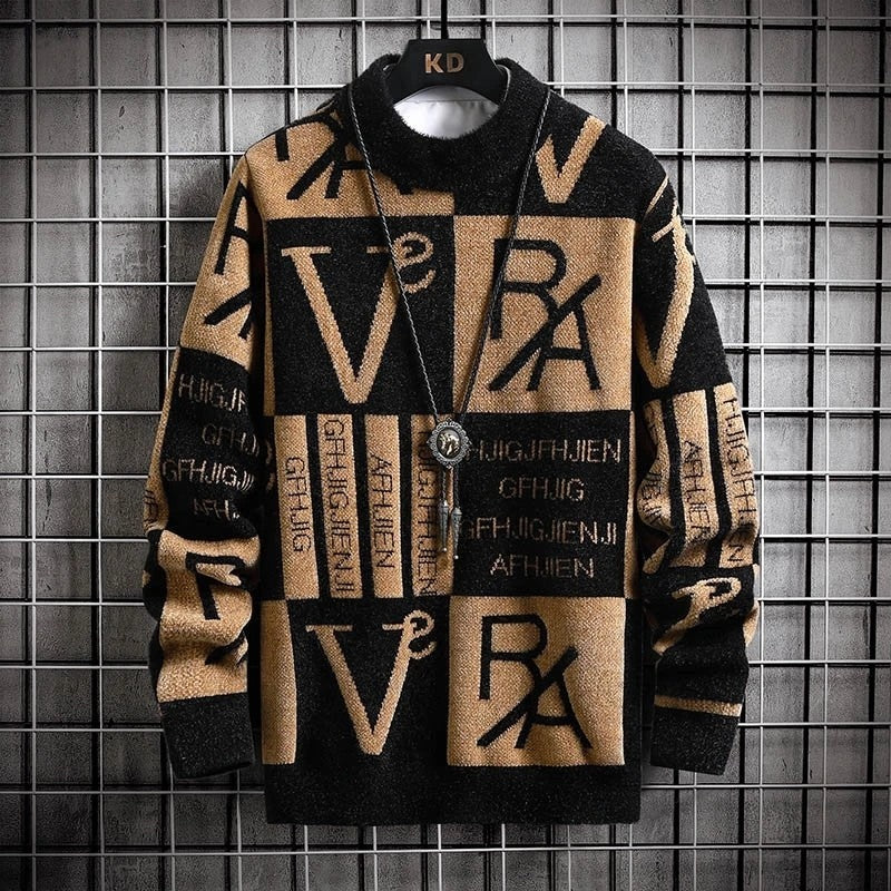 Doriane Abstract Graphic Knit Sweater