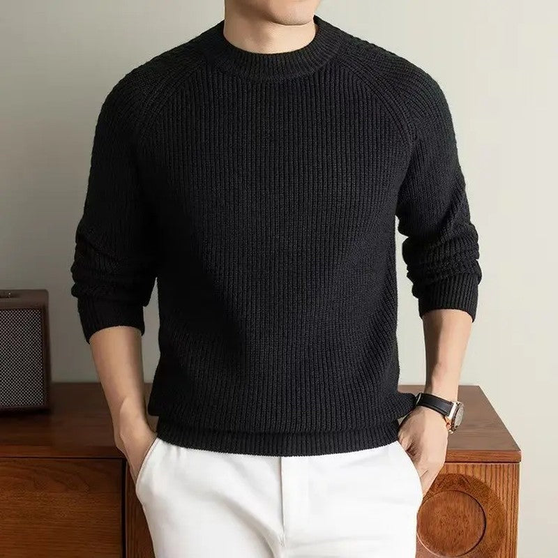 Leo Men's Ribbed Raglan Knit Sweater