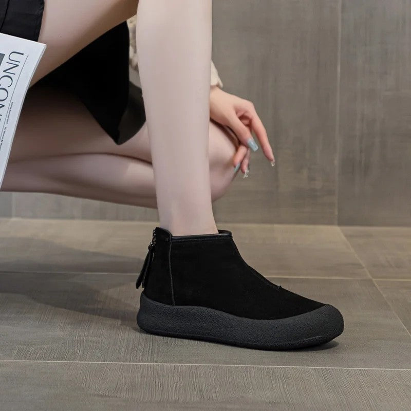 Mia Suede Fleece Lined Ankle Boots