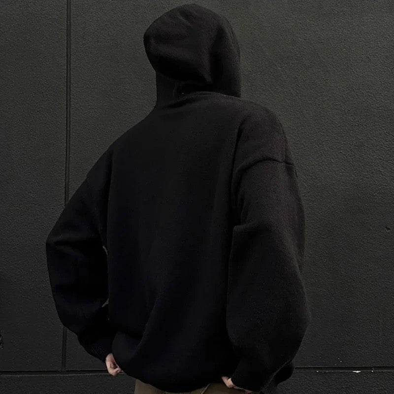 Navaro Relaxed Knit Hooded Pullover