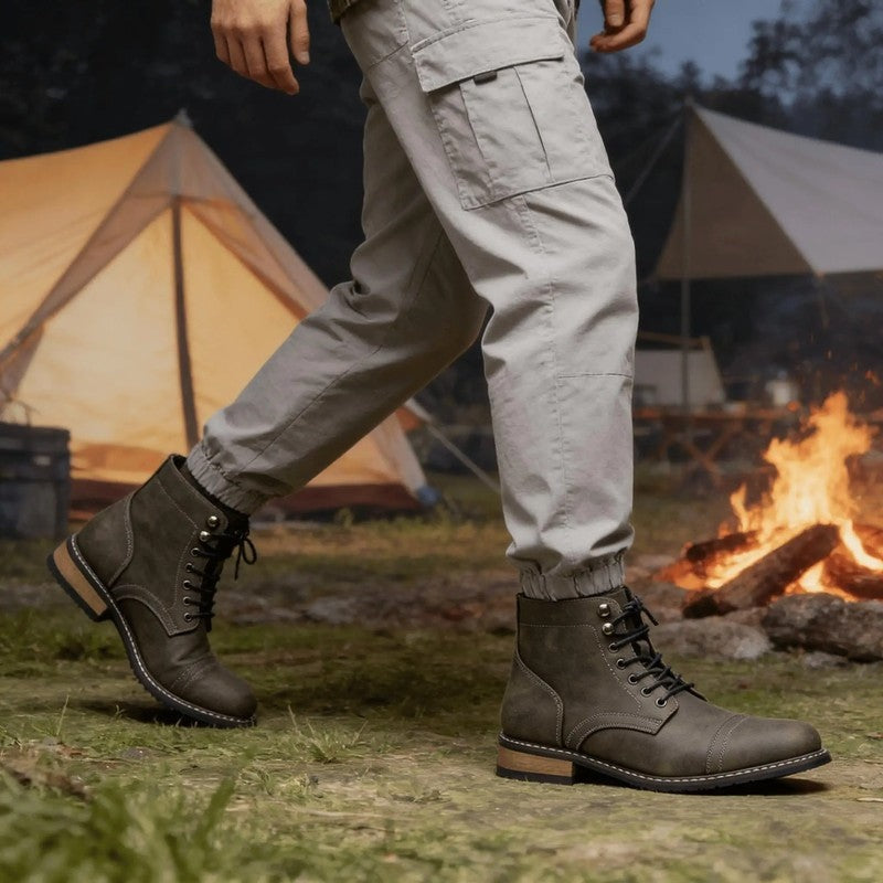 Walter Lace-Up Cap Toe Dress Boots