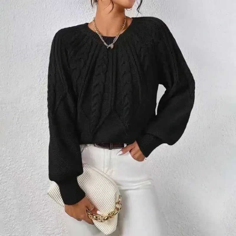 Adele Women's Cable Knit Relaxed Sweater