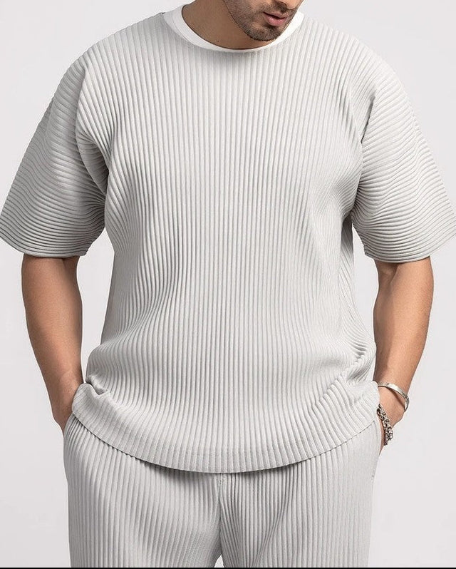 Albert Men's Relaxed Pleated Knit Tee