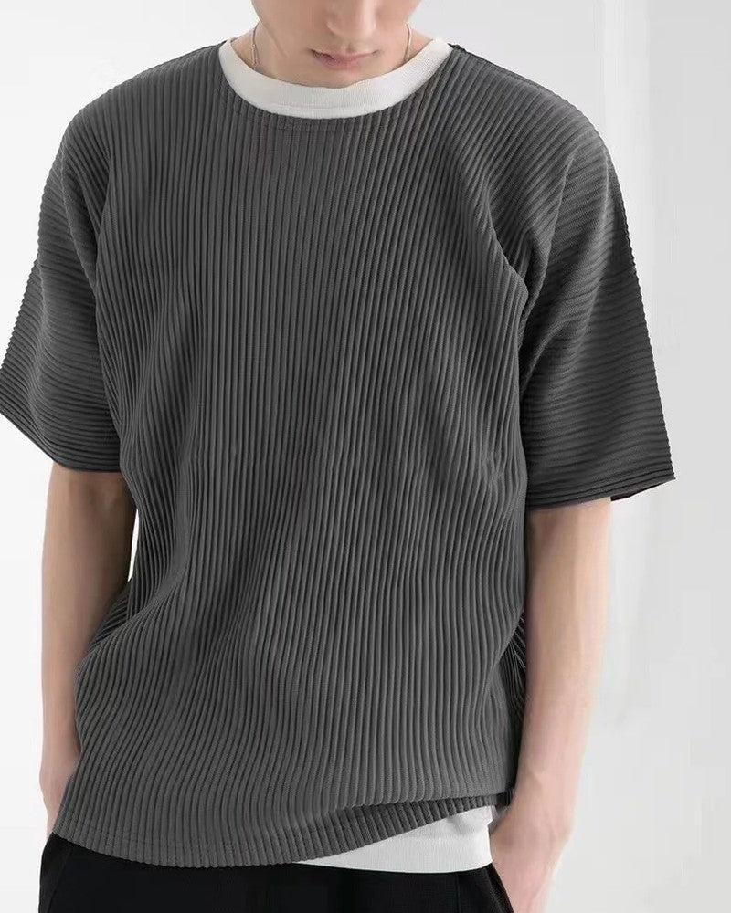 Albert Men's Relaxed Pleated Knit Tee