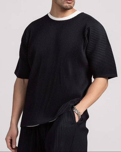 Albert Men's Relaxed Pleated Knit Tee