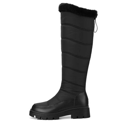 Alviera Quilted Faux Fur Knee-High Boots