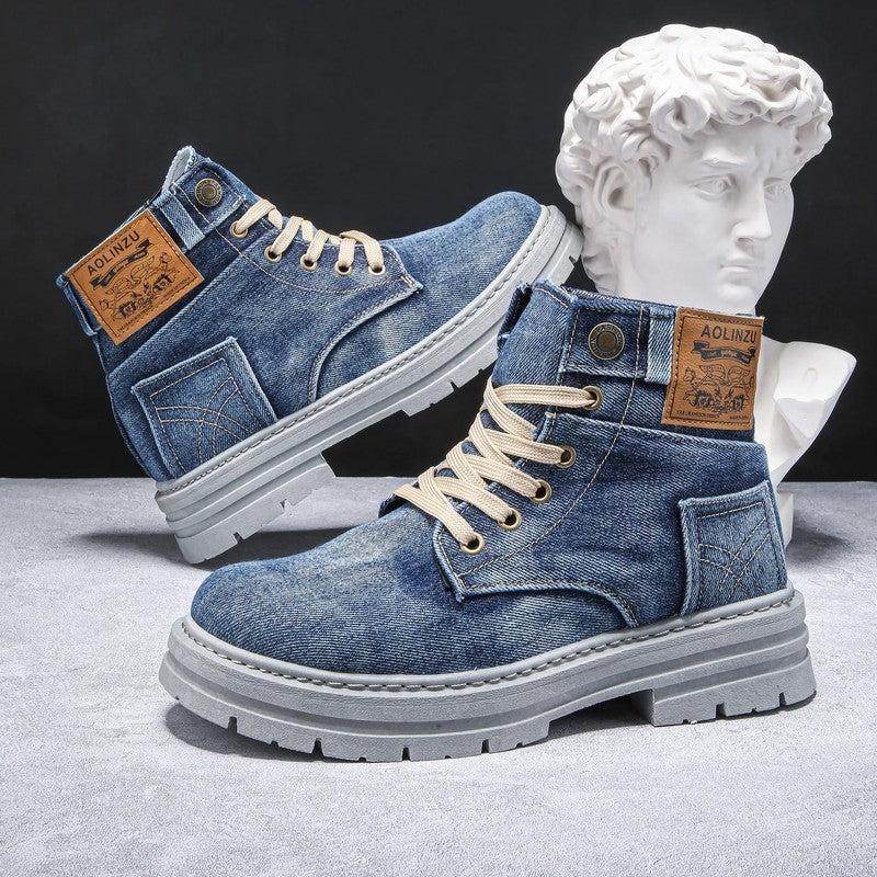Alvorn Relaxed Canvas High-Top Boots