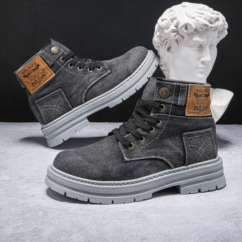 Alvorn Relaxed Canvas High-Top Boots