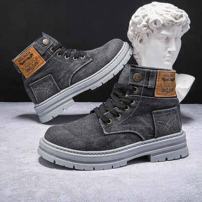 Alvorn Relaxed Canvas High-Top Boots