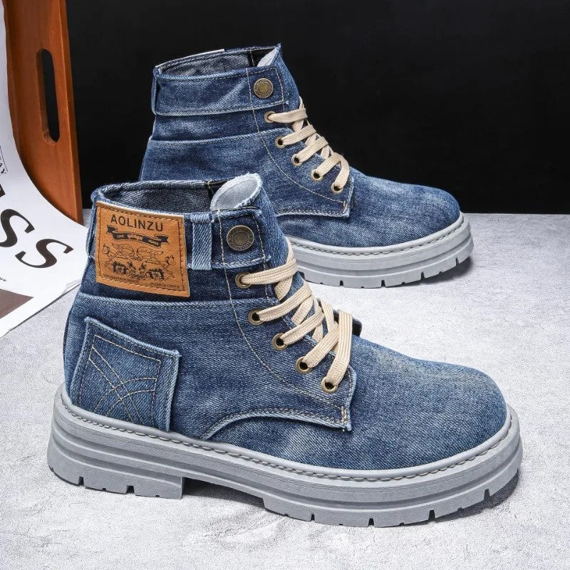 Alvorn Relaxed Canvas High-Top Boots