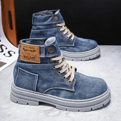 Alvorn Relaxed Canvas High-Top Boots