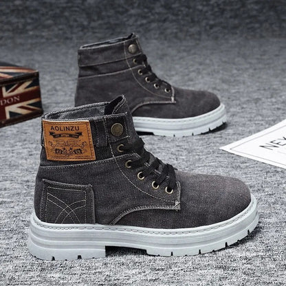 Alvorn Relaxed Canvas High-Top Boots