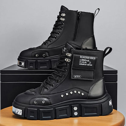 Andrew Platform Studded High-Top Boots
