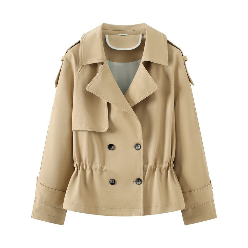 Angela Relaxed Cropped Trench Jacket