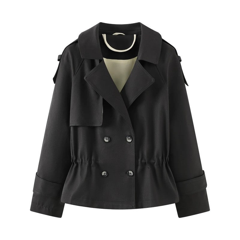 Angela Relaxed Cropped Trench Jacket