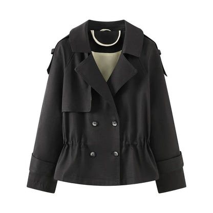 Angela Relaxed Cropped Trench Jacket
