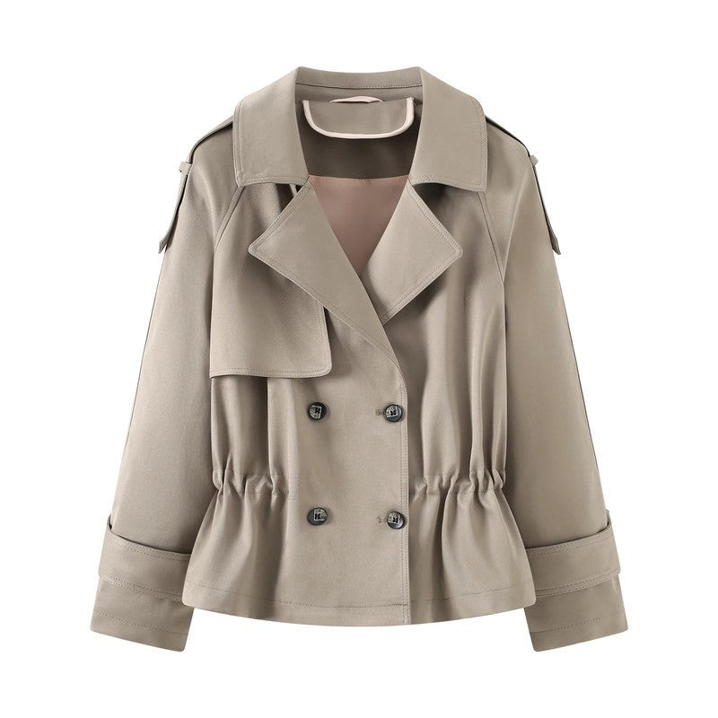 Angela Relaxed Cropped Trench Jacket
