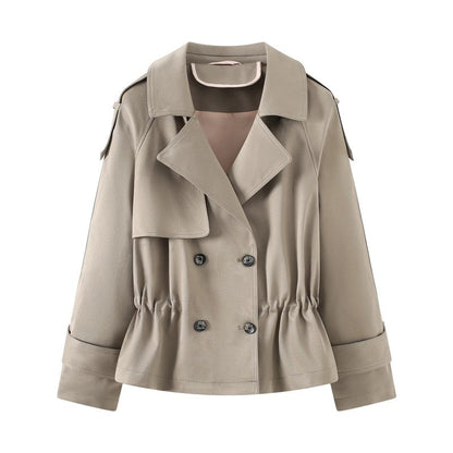 Angela Relaxed Cropped Trench Jacket
