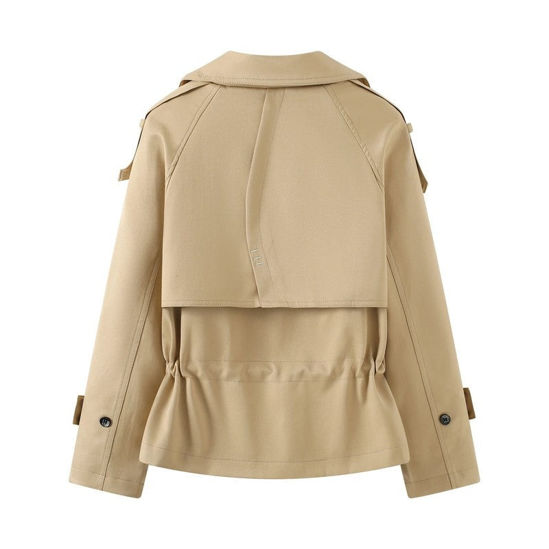 Angela Relaxed Cropped Trench Jacket