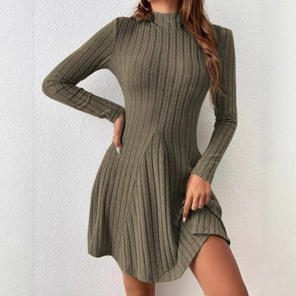 Arlena Ribbed Knit Long Sleeve Dress