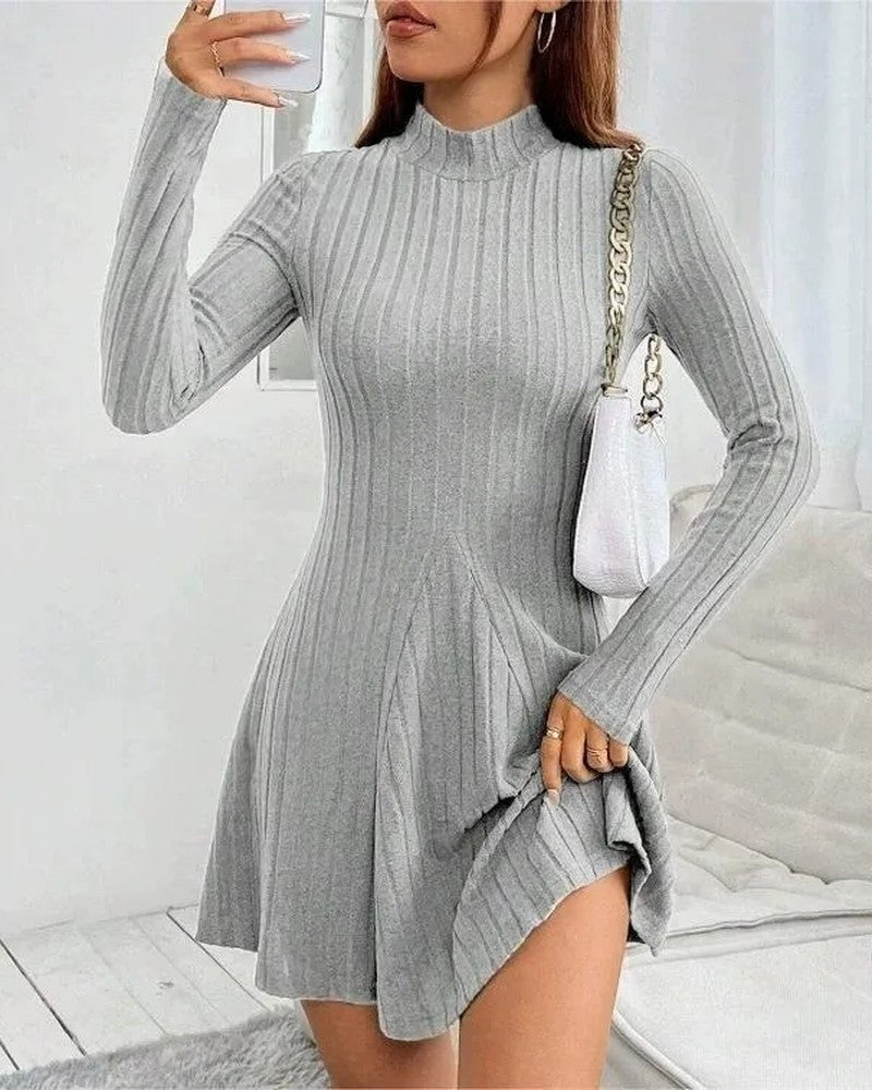 Arlena Ribbed Knit Long Sleeve Dress