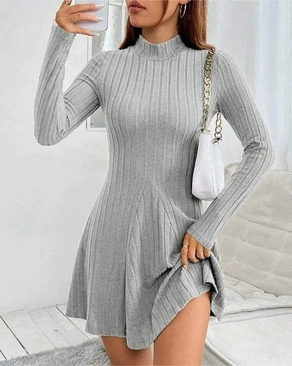 Arlena Ribbed Knit Long Sleeve Dress