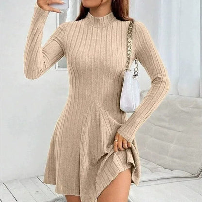 Arlena Ribbed Knit Long Sleeve Dress