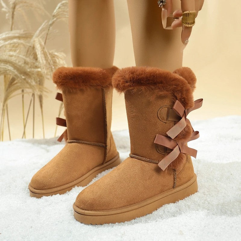 Arlise Bow Detail Faux Fur Winter Boots