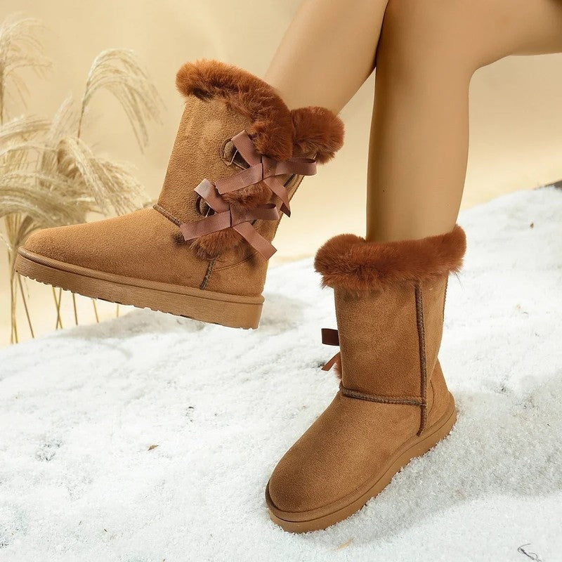 Arlise Bow Detail Faux Fur Winter Boots