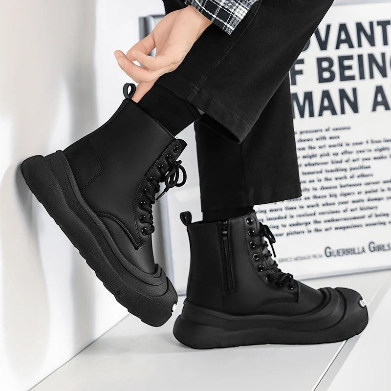 Caleb Chunky Sole Matte Combat Boot