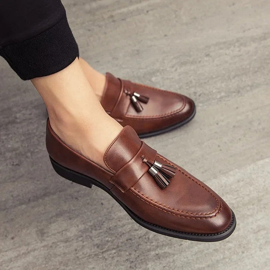 Calviro Tassel Detail Elegant Loafers