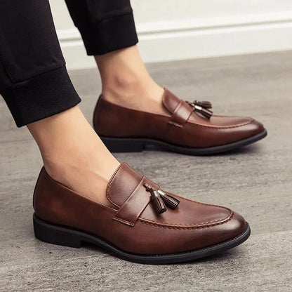 Calviro Tassel Detail Elegant Loafers