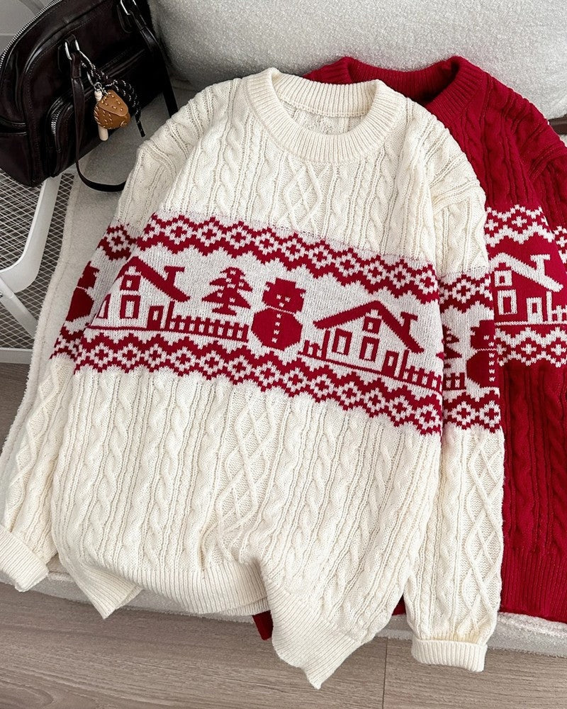 Carlo Nordic Cable Knit Sweater