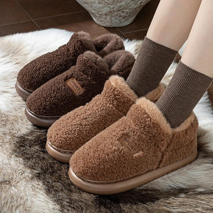 Caspian Plush Fleece Lined House Slippers