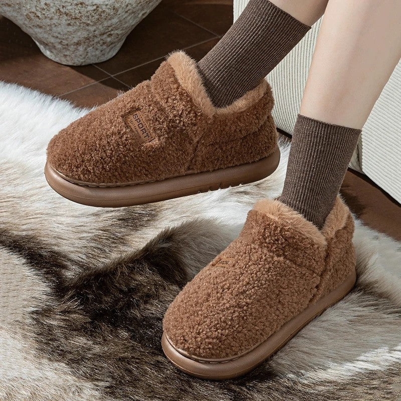 Caspian Plush Fleece Lined House Slippers