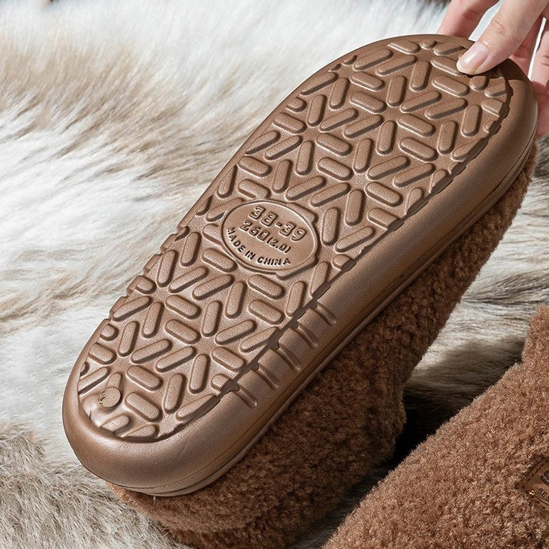 Caspian Plush Fleece Lined House Slippers