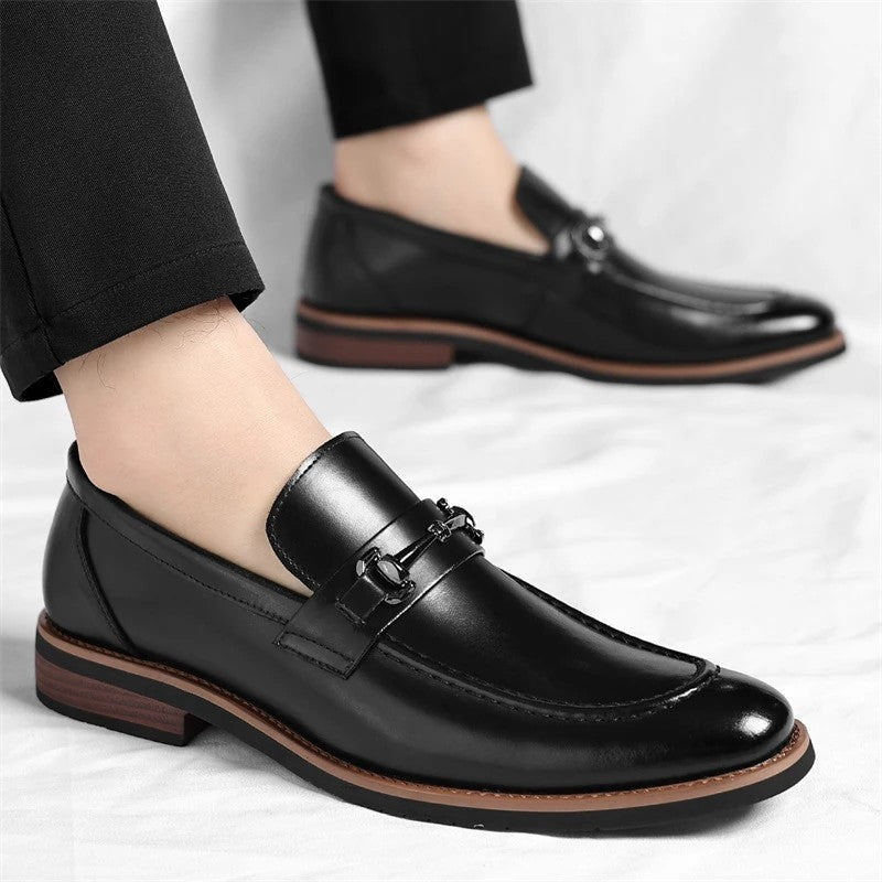 Cavino Polished Metal Bit Loafer