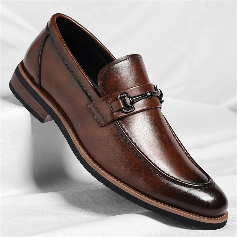 Cavino Polished Metal Bit Loafer