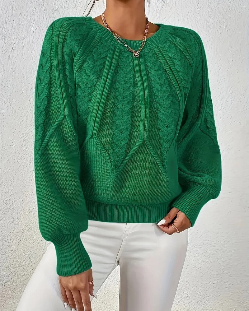 Chloe Women's Cable Knit Relaxed Sweater