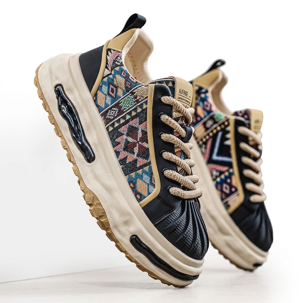 Diego Men's Patterned Platform Athletic Sneakers