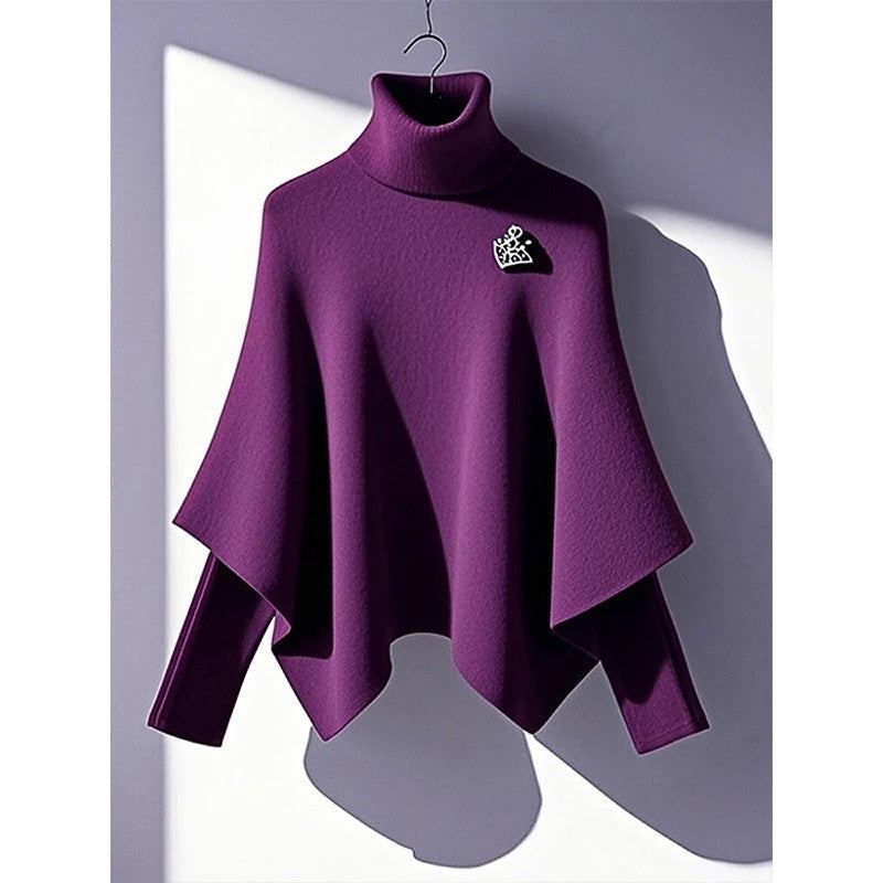 Dominic Relaxed Knit Turtleneck Poncho