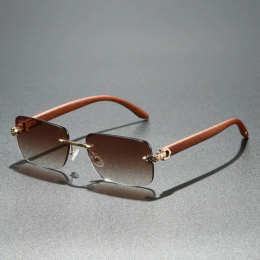 Dorell Rimless Gradient Square Sunglasses