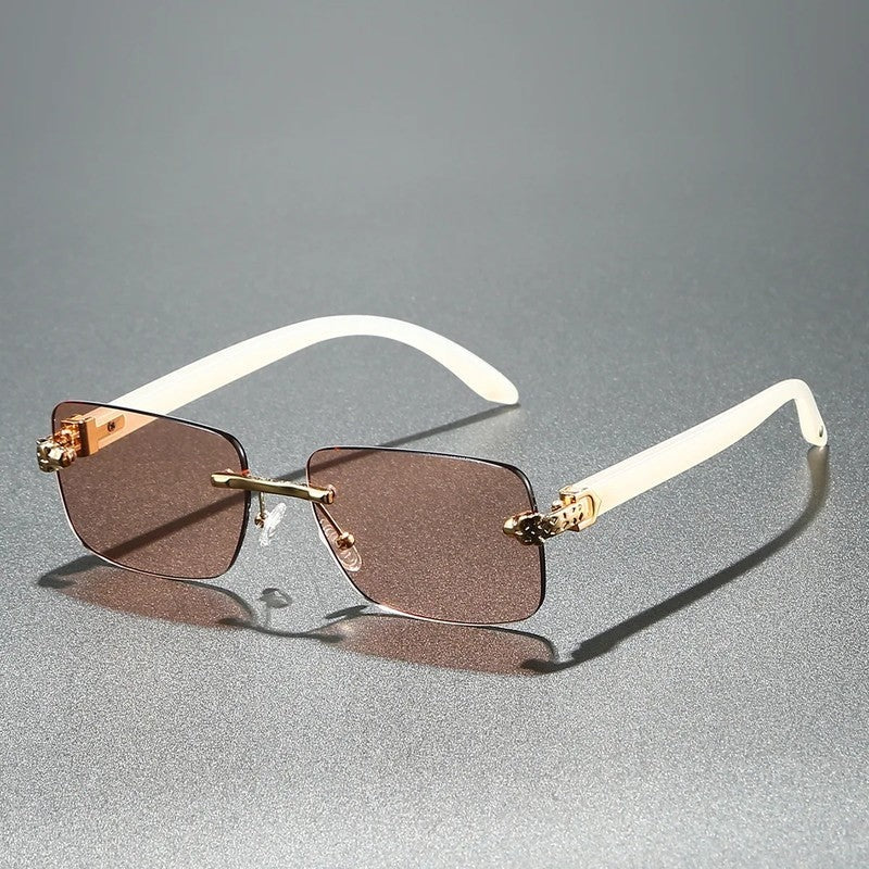 Dorell Rimless Gradient Square Sunglasses
