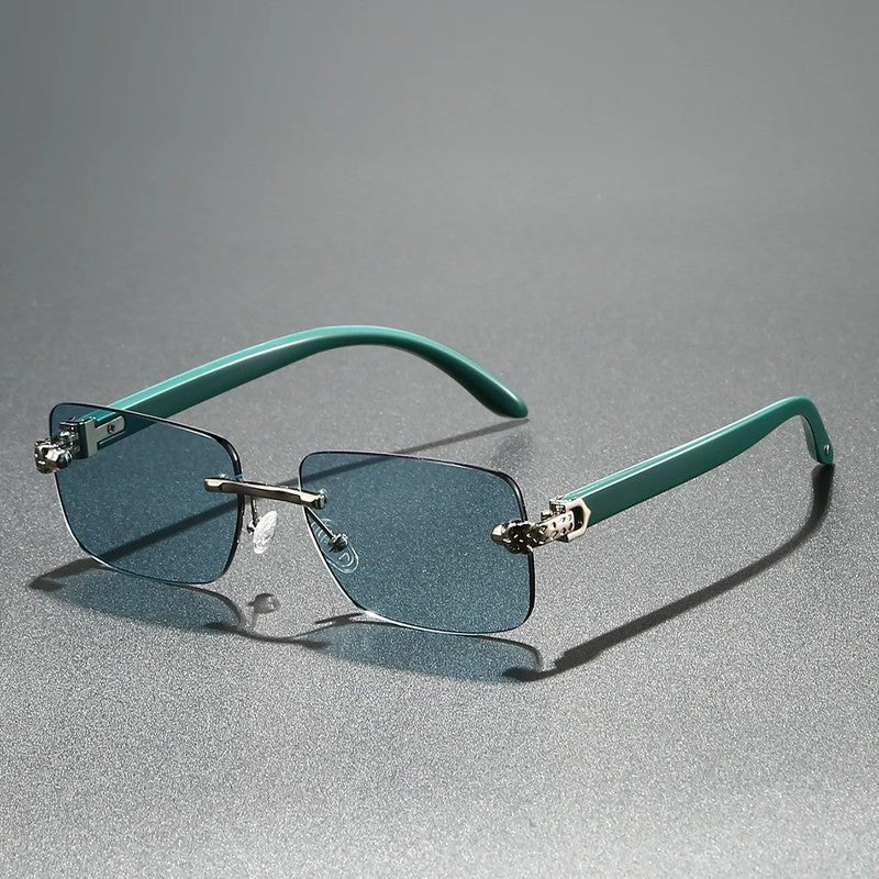 Dorell Rimless Gradient Square Sunglasses
