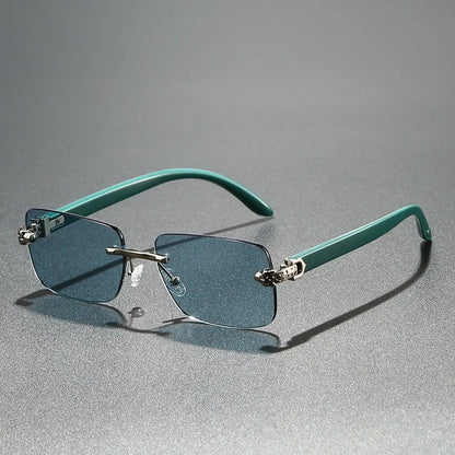 Dorell Rimless Gradient Square Sunglasses