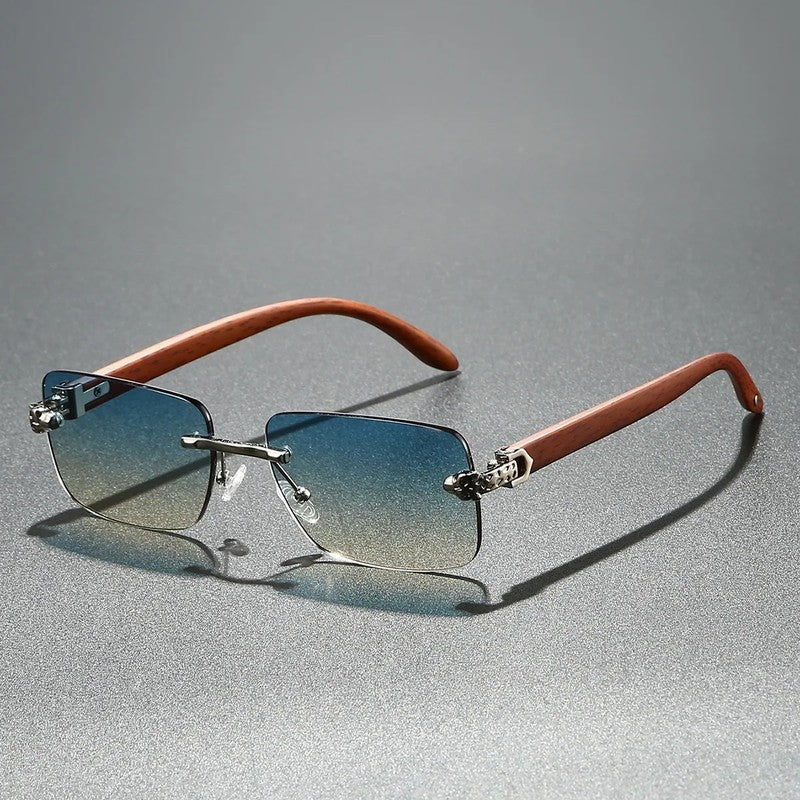 Dorell Rimless Gradient Square Sunglasses