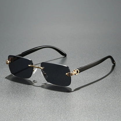 Dorell Rimless Gradient Square Sunglasses