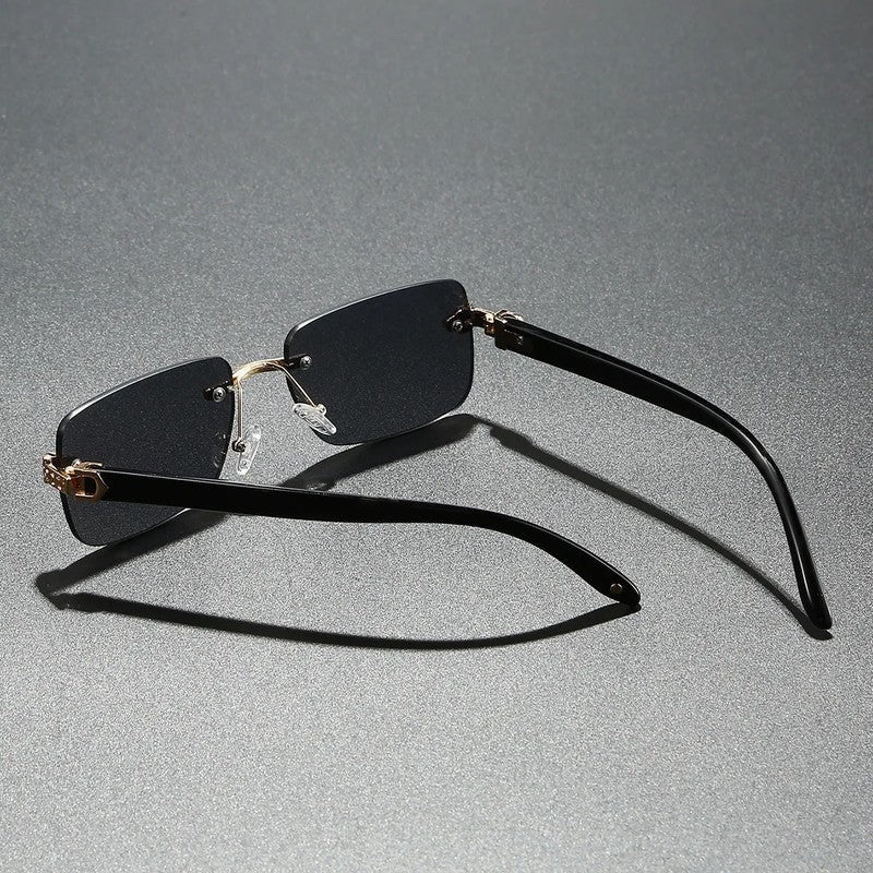 Dorell Rimless Gradient Square Sunglasses