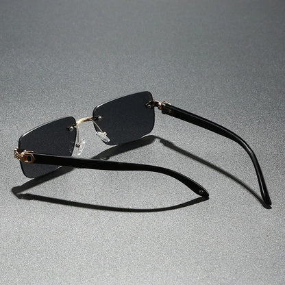 Dorell Rimless Gradient Square Sunglasses